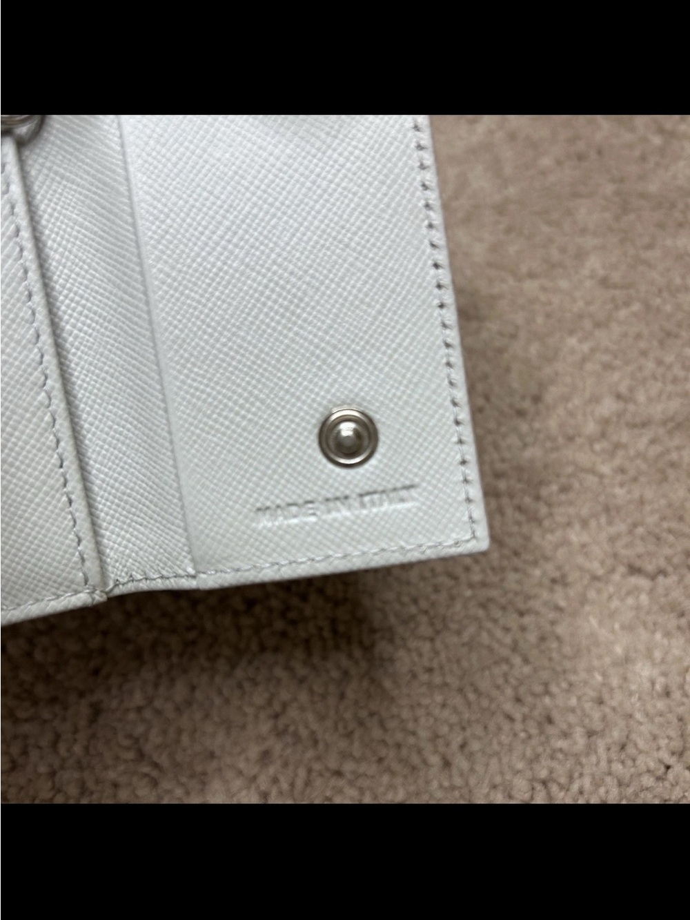 Prada Crystal Tessuto Key & Card Holder - Light Metallic - Picture 7 of 7